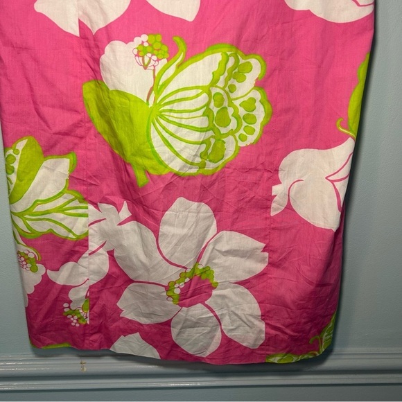 Lilly Pulitzer 100% Cotton Pink & White Floral Franco Strapless Mini Dress 10 - Picture 3 of 10